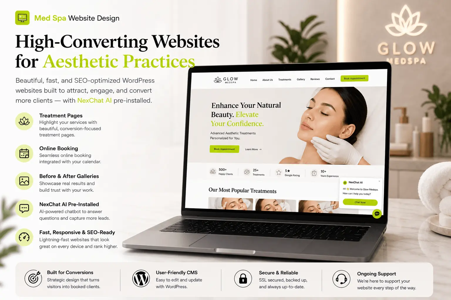 Medical spa website design