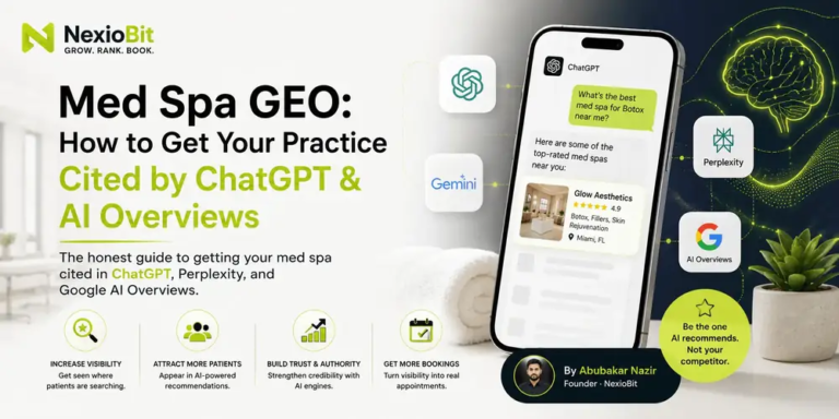 Med spa GEO getting cited by ChatGPT Perplexity and Google AI Overviews