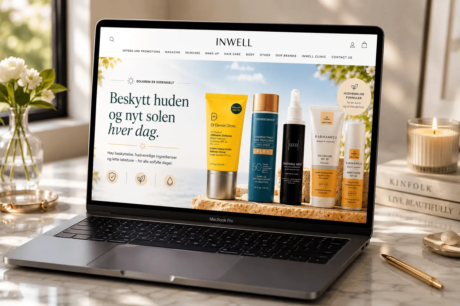 multi-brand skincare Shopify store design