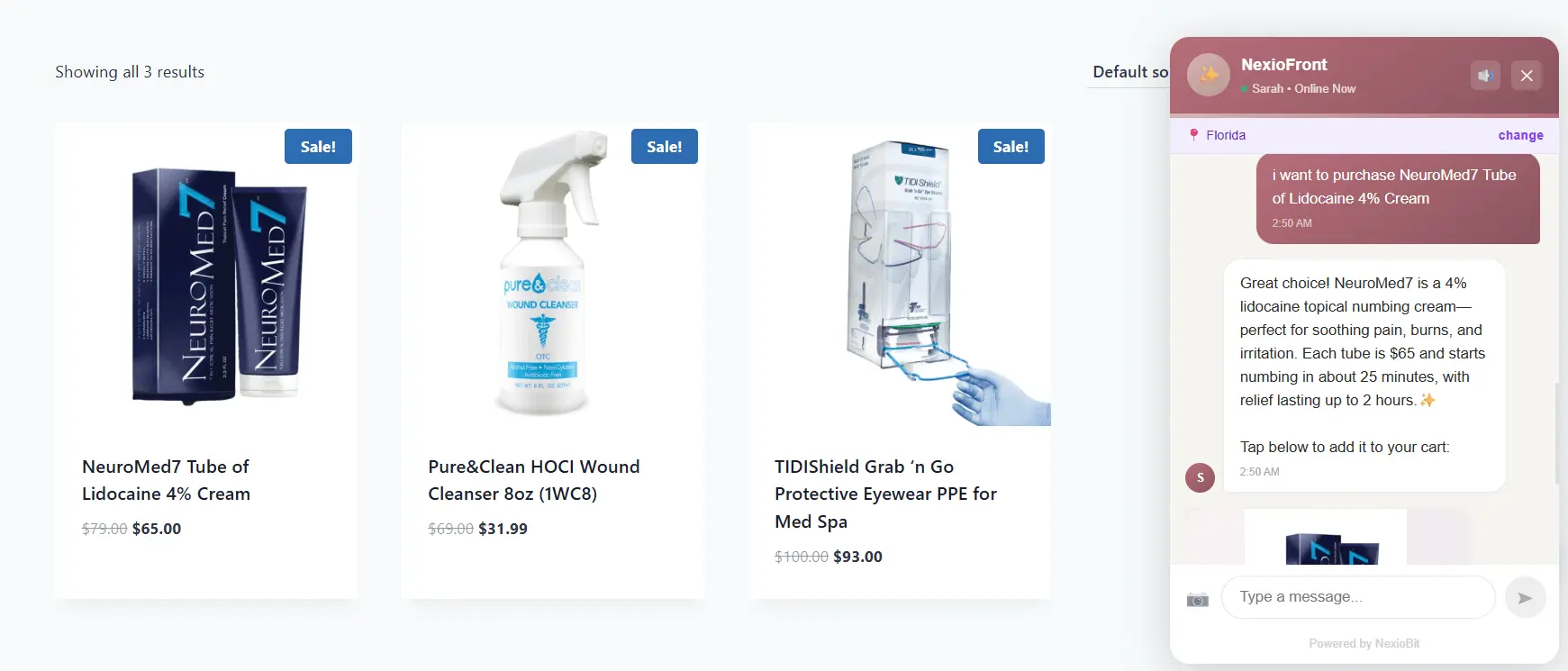Conversational product recommendation in chat